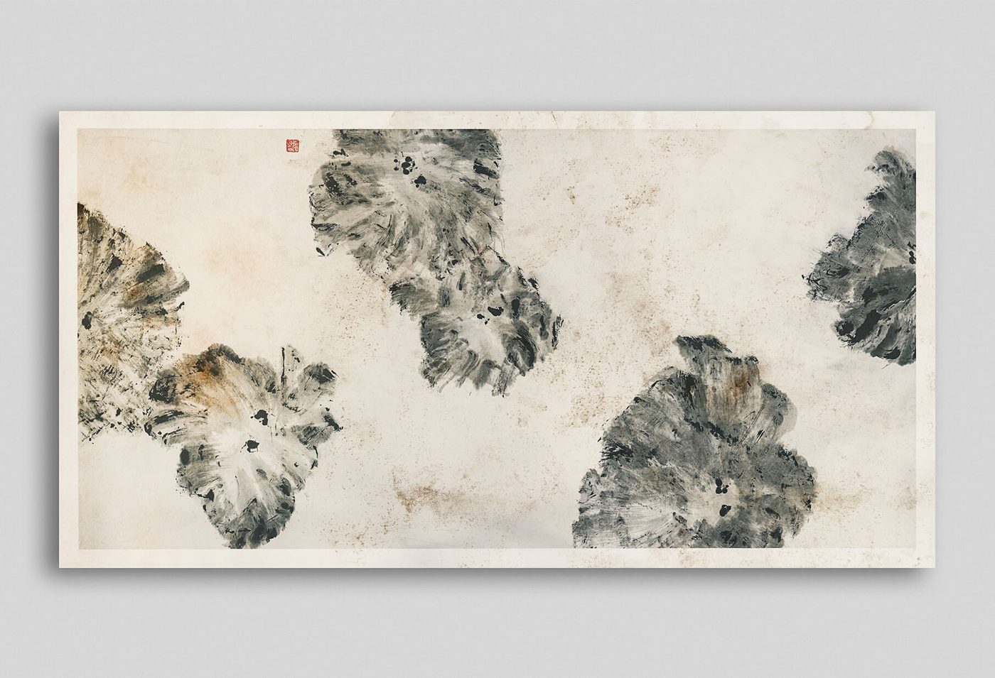 Before restoration — overall view showing yellowing and staining