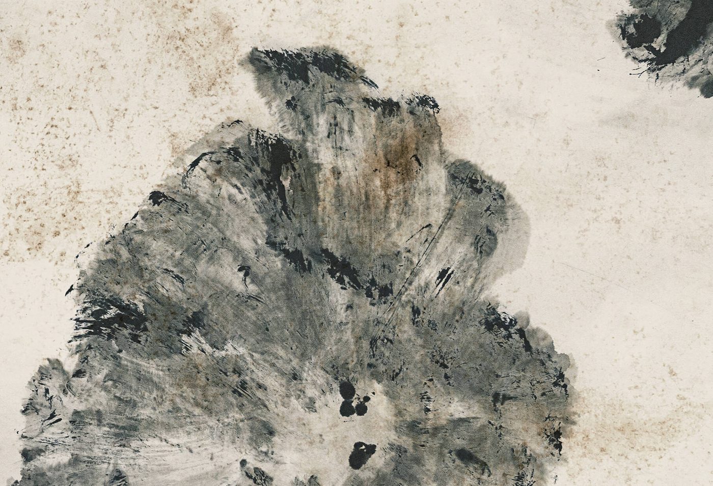 Before restoration — close-up of staining