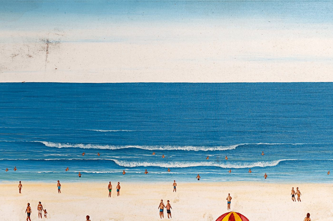 Before restoration — upper section detail showing dirt