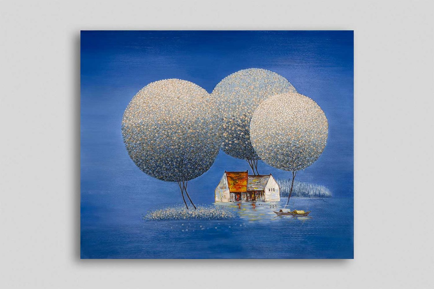 Mould on canvas — after restoration