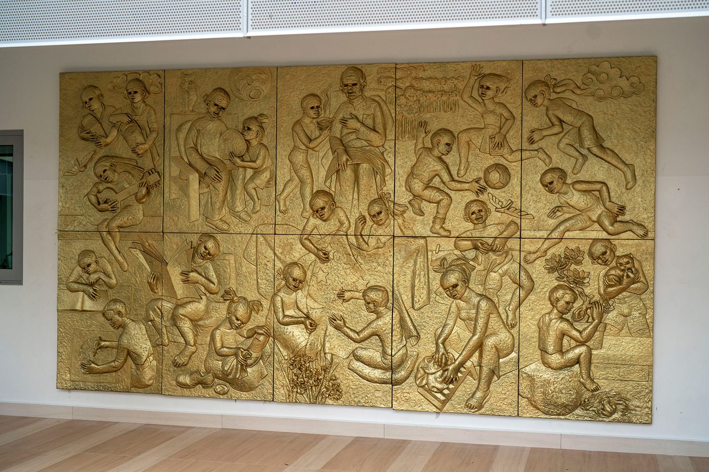 Ng Eng Teng wall relief — after restoration