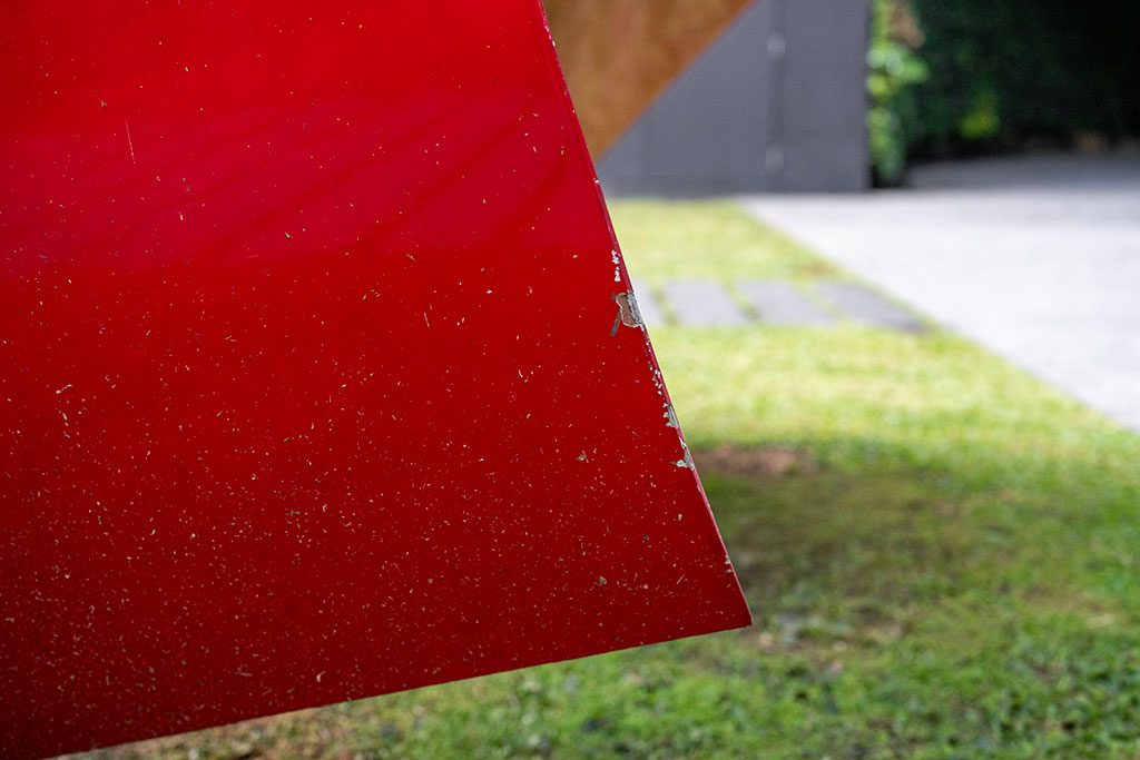 Before — edge chipping and surface deterioration