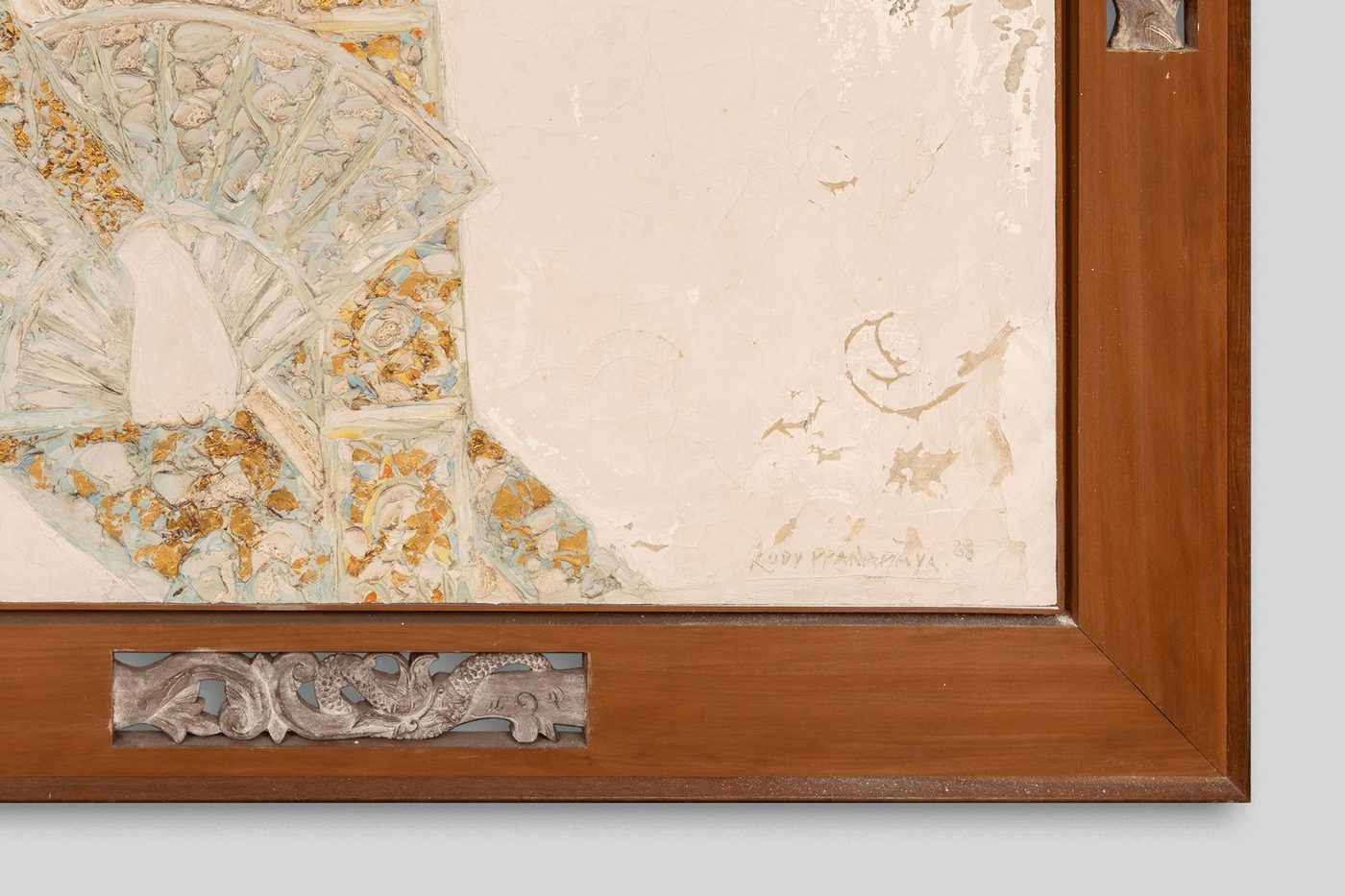 Before restoration — surface cracking