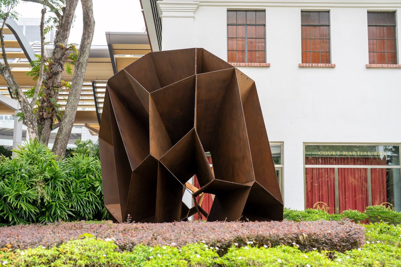 After restoration — side view in garden setting